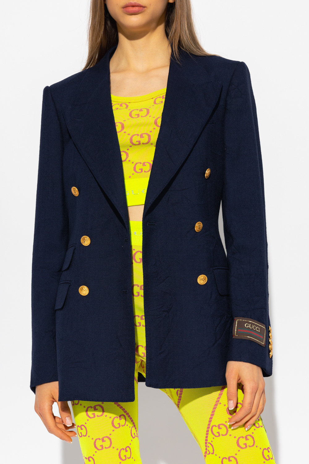 Gucci long-sleeve button-fastening jacket Schwarz - breasted